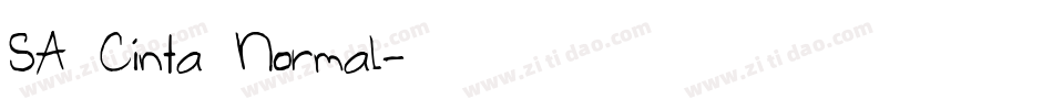 SA Cinta Normal字体转换